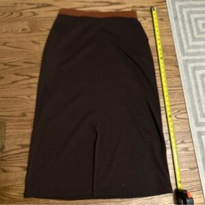 Sophisticated Brown Midi Skirt